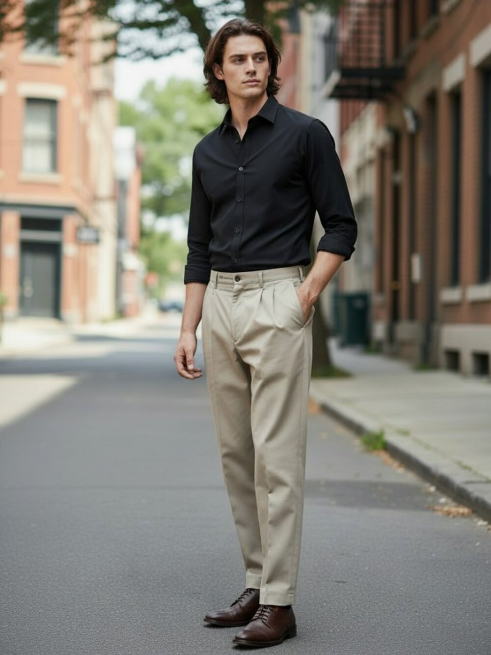 Vintage Lee Men's Beige Pleated Chino Pants 34 x 32 | USA Components